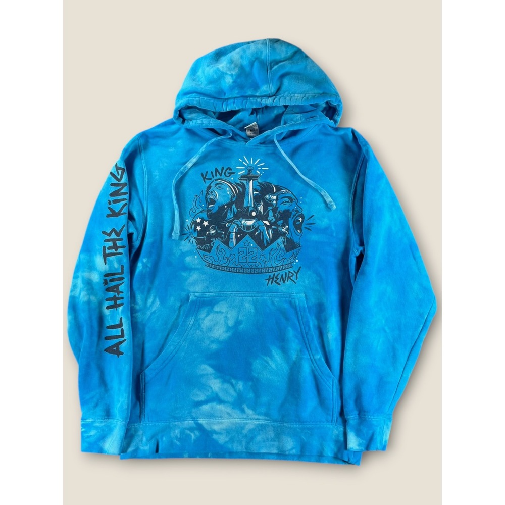 Derrick Henry Tennessee Titans King Henry Tie Dye Hoodie Blue Small NFL Fan Gear